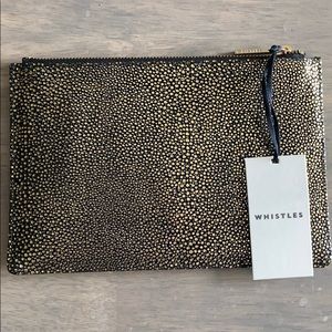 Whistles Stingray Small Clutch new with tags